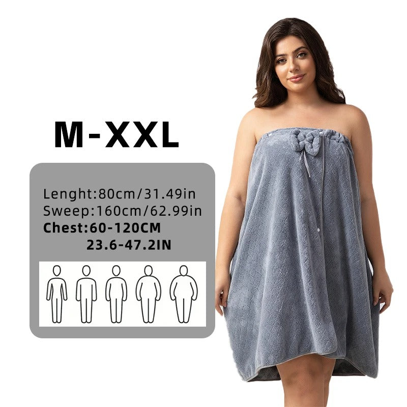 Bath Towel Set Super Absorbent Soft Bath Skirt & Princess Shower Cap 2 Sizes