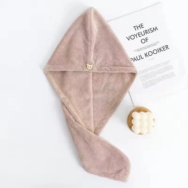 Bonnet de sport pour cheveux secs, serviette de bain en fibres ultra-fines pour adultes